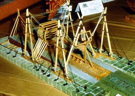 Storia di Venezia - Cantiere di costruzione del fusto di una galea (foto archivio Zanon)