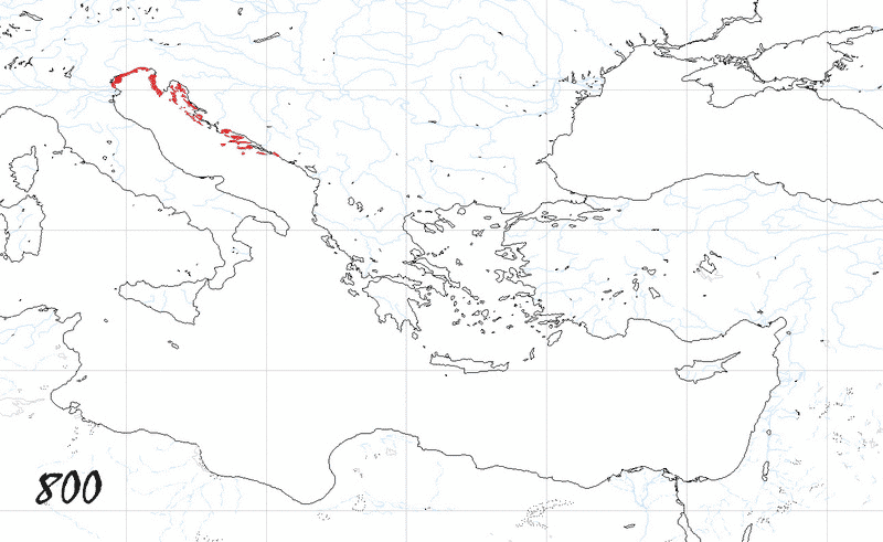 Storia di Venezia, Evoluzione Territoriale della Repubblica di Venezia, anno 800