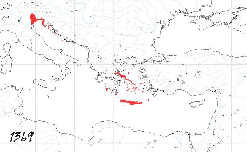 Storia di Venezia - Evoluzione Territoriale della Repubblica di Venezia, anno 1369
