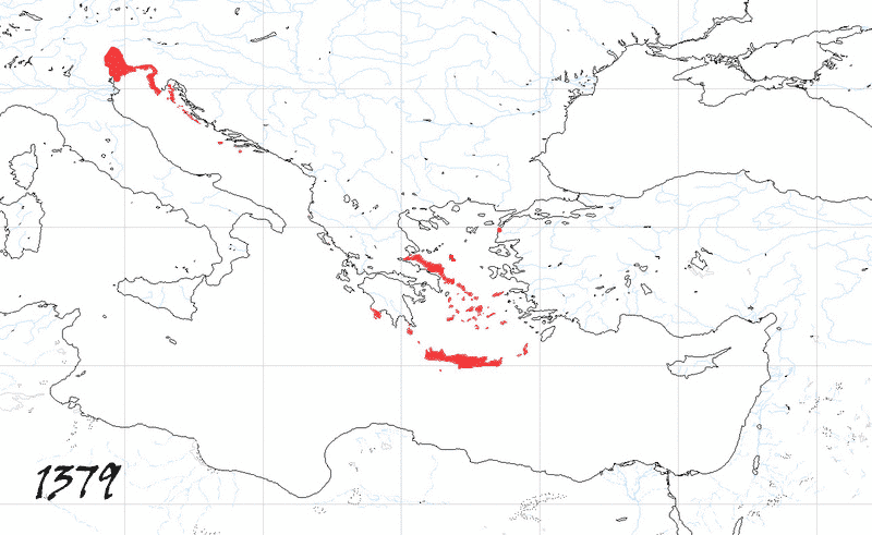 Storia di Venezia - Evoluzione Territoriale della Repubblica di Venezia, anno 1379