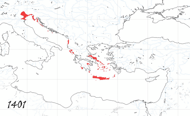 Storia di Venezia - Evoluzione Territoriale della Repubblica di Venezia, anno 1401