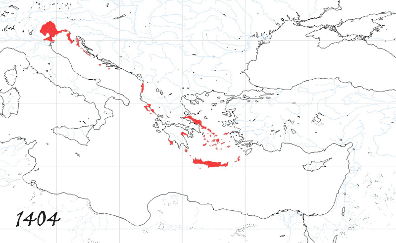 Storia di Venezia - Evoluzione Territoriale della Repubblica di Venezia, anno 1404