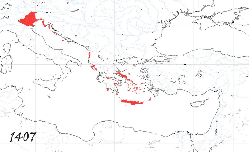 Storia di Venezia - Evoluzione Territoriale della Repubblica di Venezia, anno 1407