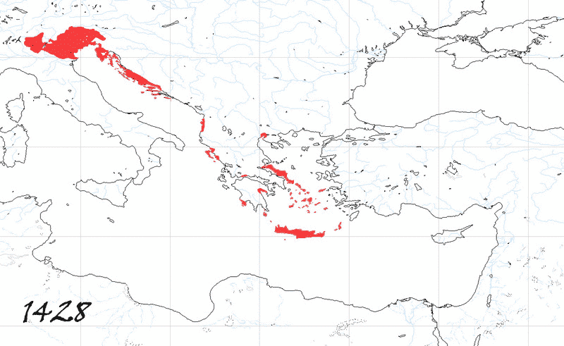 Storia di Venezia - Evoluzione Territoriale della Repubblica di Venezia, anno 1428