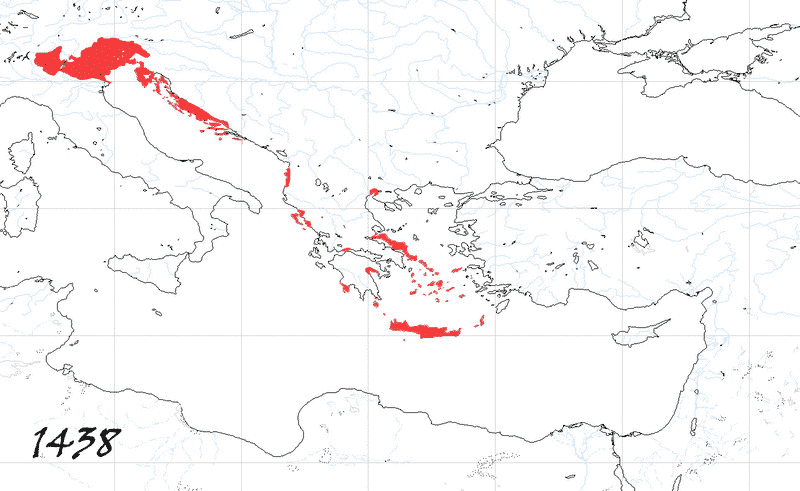 Storia di Venezia - Evoluzione Territoriale della Repubblica di Venezia, anno 1438