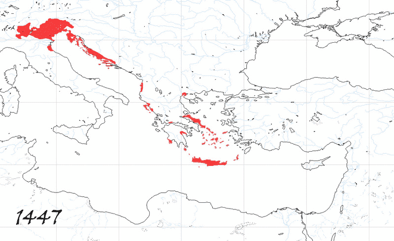 Storia di Venezia - Evoluzione Territoriale della Repubblica di Venezia, anno 1447