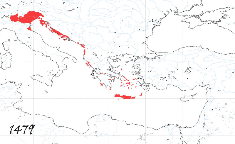 Storia di Venezia - Evoluzione Territoriale della Repubblica di Venezia, anno 1479