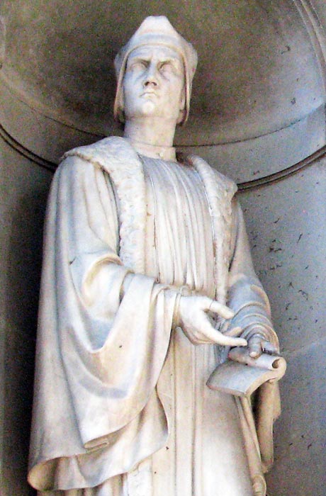 Storia di Venezia - Statua di Francesco Guicciardini alla Galleria degli Uffizi di Firenze