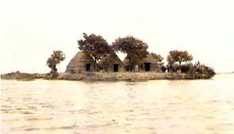 Storia di Venezia, casoni in Laguna di Marano